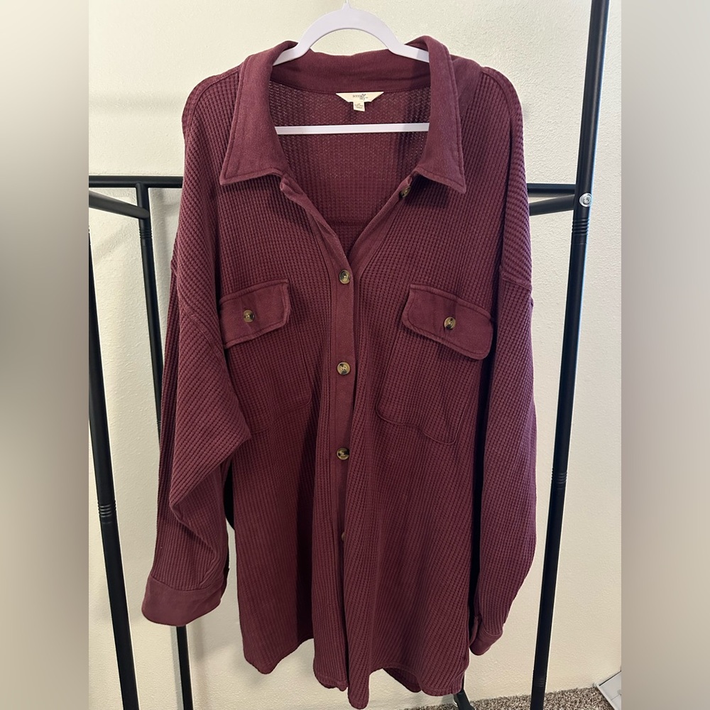 Oversized waffle knit sweater